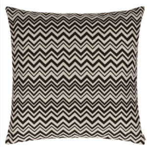 black and white chevron pillow