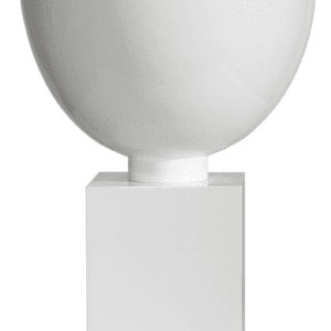 White Design Guild Hemisphere Vase on Base